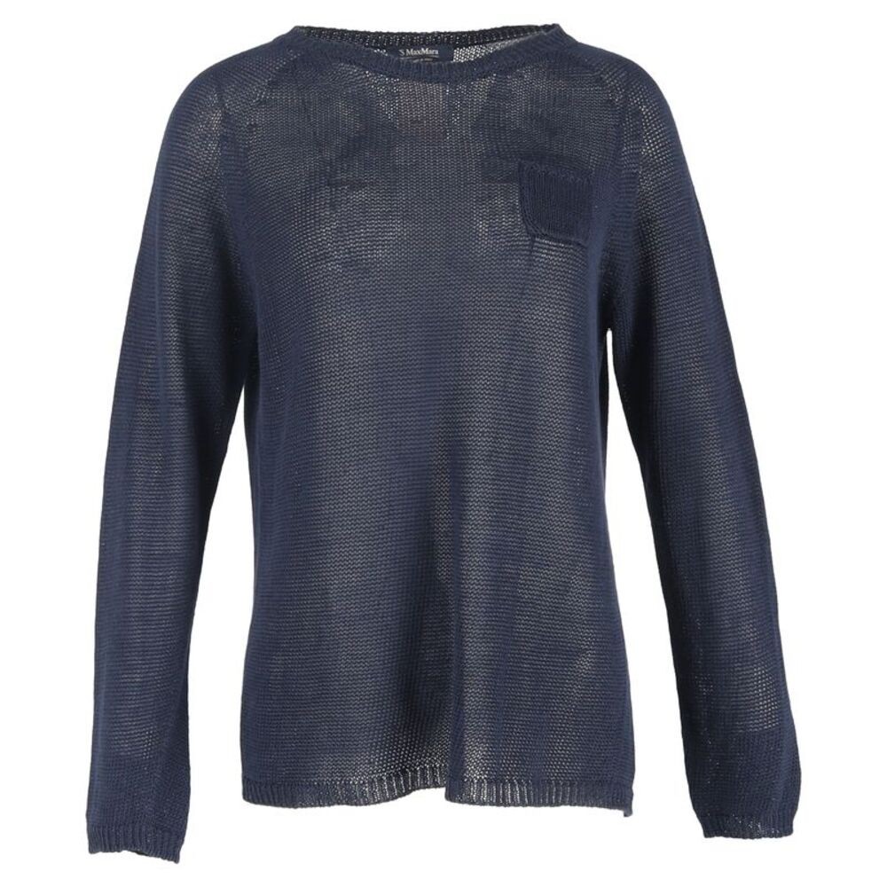 'S Max Mara Sweater in Navy Blue Cotton